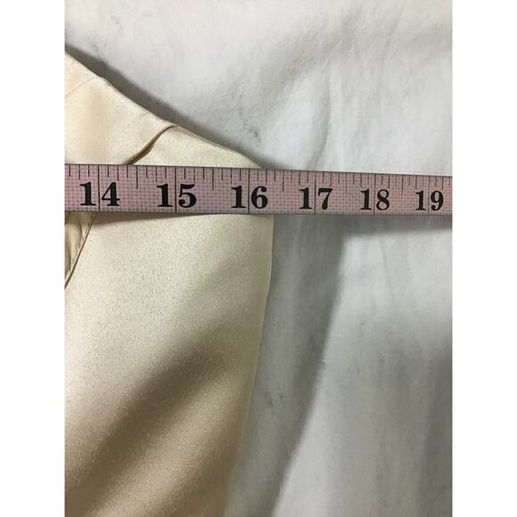 FORMAL PARTY 4 S champagne Cream Satin Lace Up Corset Formal Maxi Dress NEW B148 - Picture 5 of 9